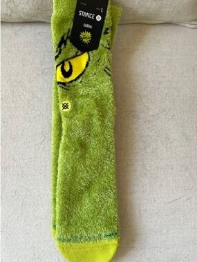 Stance Green Grinch Plush Crew Socks
